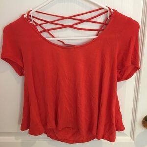 Red crop top